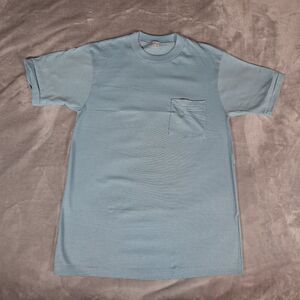 Vintage JCpenney Blank Pocket T Shirt Mens L (Fits M) Slim Fit 70s 80s READ!